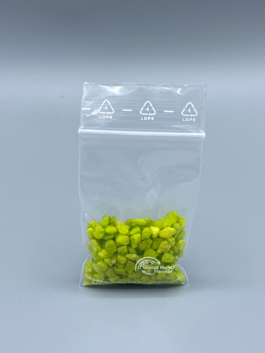 LDPE-Druckverschlussbeutel 50µ recycelt transparent